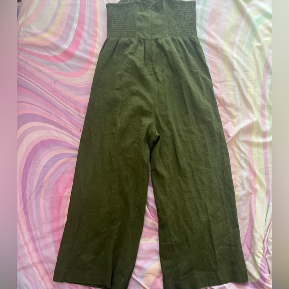 Madewell linen jumpsuit romper olive green NWOT - Picture 9 of 9